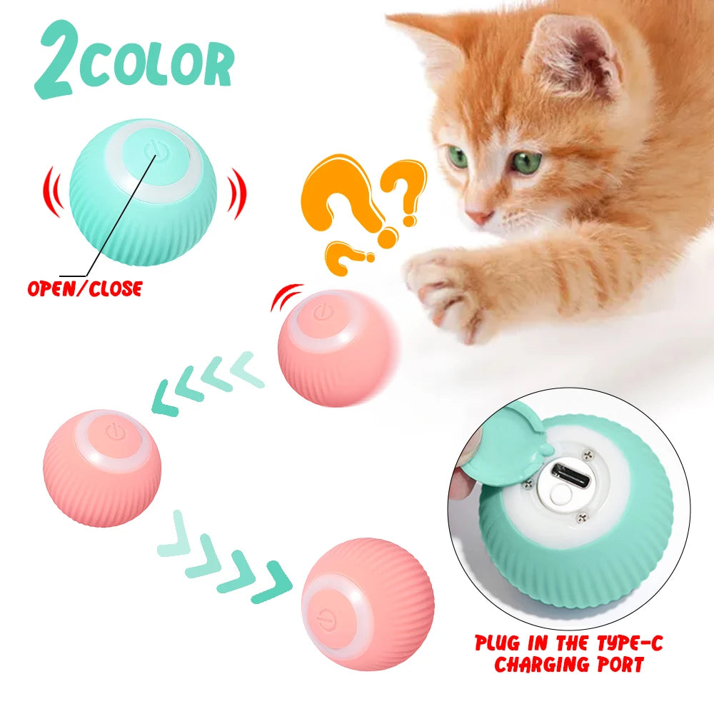 Balle Interactive Automatique pour Chat – Jouet Intelligent Anti-Ennui | Petivay™